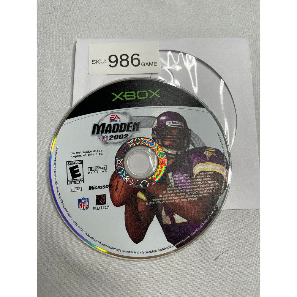 EA Sports Madden NFL 2002 Microsoft Xbox